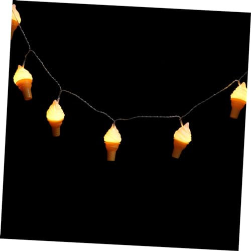 PRETYZOOM 1 Satz Eiscreme-lichterketten Saisonale Beleuchtung Hängen Dekorative Lichterketten Geführte Wasserdichte Kugellichter Geführte Nachtlichter Warmweiß Kinderzimmer Plastik Kranz