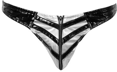 Black Level Slip aus Lack, Schwarz, XXL