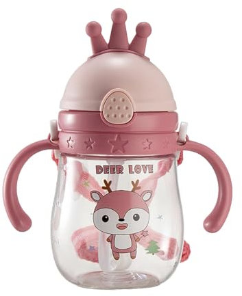 Rurunklee Baby Sippy Cup 6+ Months | 370ml Straw Cup | Weighted Straw | Non Spill | Dishwasher Safe