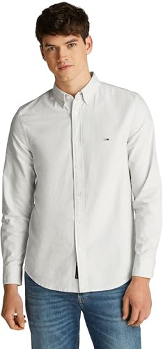 Tommy Jeans Uomo Camicia Stripe Oxford Slim Fit, Multicolor (Sweet Blue Stripe), XS