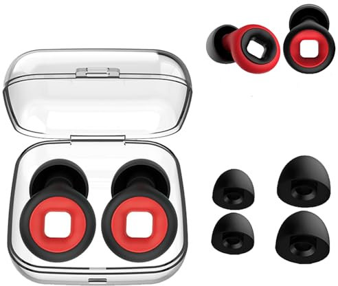 Artvive OhrstöPsel Motorrad，Motorrad-OhrstöPsel - 24 Db, Reduzieren WindgeräUsche, Artvive Schnarchstille OhrstöPsel, OhrenstöPsel FüR Die Nacht (Rot)