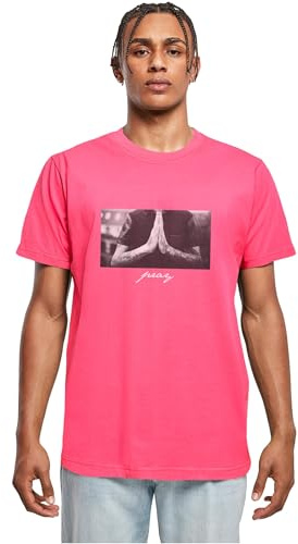 Mister Tee Herren Pray Tee Hibiskus pink, XS
