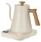 Electric Gooseneck Kettle, 304 Stainless Steel Electric Tea Kettle Temperature Control Pour-Over Coffee and Tea Pot 1200W Quick Heating Hot Water Boiler Anti-dry Protection, 0.9L (White)