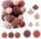 35-teiliges Samt-Weihnachtskugel-Set, Bunte Weihnachtsbaumkugeln, Samt-Weihnachtskugeln für Weihnachten, Zuhause, Party, Dekoration (F)