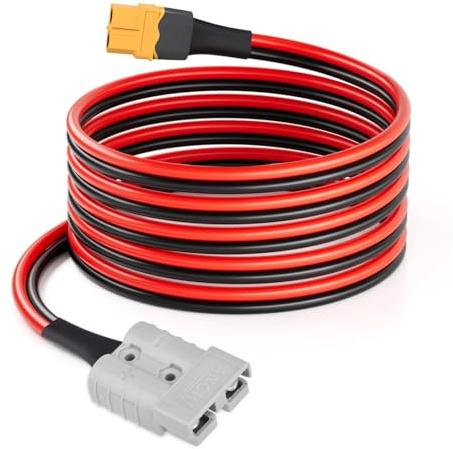 ELFCULB Anderson auf XT60 Kabel, 10AWG Anderson Stecker 50A auf XT60 Buchse Kabel für Solargenerator Wohnwagen Wohnmobil(3M)