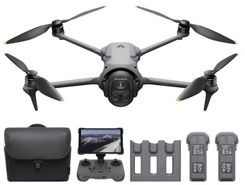 DJI Mavic 4 Pro Combo Creator 512 GB con DJI RC Pro 2, drone con tripla fotocamera dotato di fotocamera Hasselblad da 100 MP con CMOS 4/3, volo fino a 51 minuti, tre batterie, hub di ricarica e altro