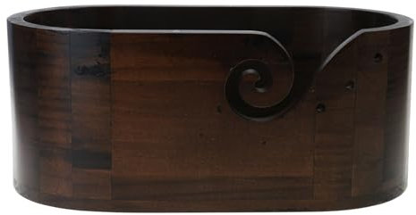 YiQinzcxg Cuenco ovalado de punto para lana, soporte para lana, accesorio de punto