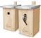 WILDLIFE HOME Nistkasten Meisen - 2er Set mit Metalldach für Blaumeisen & Co. I nach NABU aus verschraubtem Massiv-Holz I Wetterfest & Unbehandelt I Vogelhaus zum Aufhängen, 2 Stück