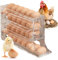Organizador Nevera, Hueveras Para Frigorifico de 4 Pisos con Capacidad para 30 Huevos, Organizador Frigorifico, Cesta bandeja ahorradora de espacio para la cocina (transparente)