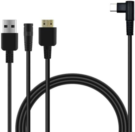 Graphics Drawing Tablet Cable, 3 in 1 Cable For KAMVAS Pro 12 13 16, High Speed Data Transfer HD Multimedia Interface USB, and Type C Connectors