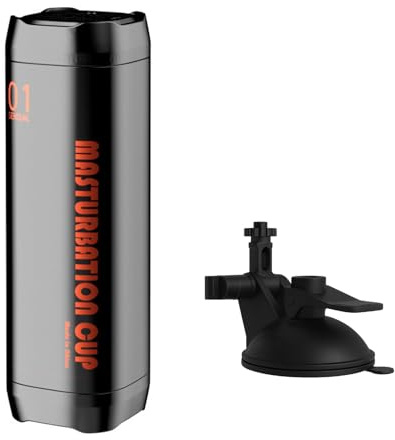 AMAZBEE Masturbator für Männer mit Stoßfunktion 6 Modi Heizung oder Rotation abnehmbarer Hülle USB aufladbar Sexspielzeug Handsfree Männergerät (Black,Heating)