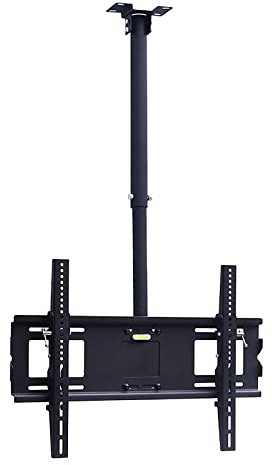 Soporte de TV ajustable inclinable y giratorio para televisores LCD/LED planos y curvos de 32 a 65 pulgadas, soporta hasta 50 kg, VESA 600 x 400 mm, instalación en techo o pared