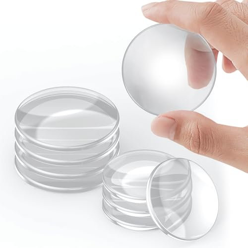 Uniclife 8 Pcs Door Stoppers for Wall, Adhesive Door Knob Wall Protector, Clear Wall Protectors from Door Knobs, Reusable Door Bumpers for Handle Shower Cabinet Home & Kitchen