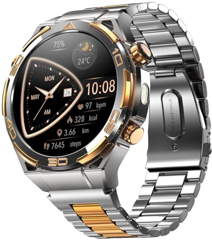 Blackview Smartwatch Uomo, GPS Orologio Intelligente Fitness con Chiamate Bluetooth, 1.43 AMOLED Smartwatch 110+ Modalità Sportive/PA/Cardiofrequenzimetro/SpO2/Torcia/Bussla per Android iOS