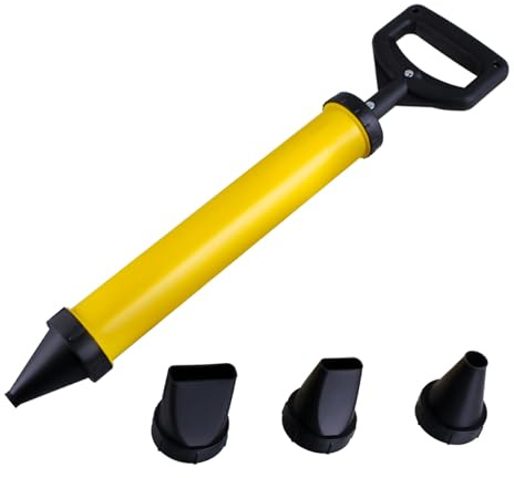 TIOMIOSEA Cement Grout Gun Set, Professional Mortar Caulking Pump with 4 Nozzles, Mortar Sprayer Pointing, Multifunction Grouting Pump Applicator Tool for Cement & Lime