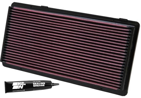 K&N Motorluftfilter: Erhöhen Sie Leistung und Zugkraft, waschbar, Premium, Ersatzluftfilter: Kompatibel mit Jeep Cherokee 1996–2001, 33–2122