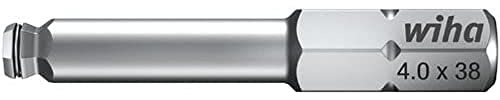 Wiha Bit Standard Sechskant-Kugelkopf, schwenkbar für schwer zugängliche Bereiche, Klemmringfunktion MagicRing® für das Halten von Schrauben ohne Magnet 1/4 (22962) 6,0 mm x 38 mm