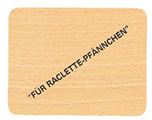 Untersetzer für Raclette-Pfännchen aus Holz, 10 cm, schont Raclette-Pfännchen & Tische vor Öl & Kratzern, hitzebeständiges Raclette Brett, EU Produktion, heimische Buche