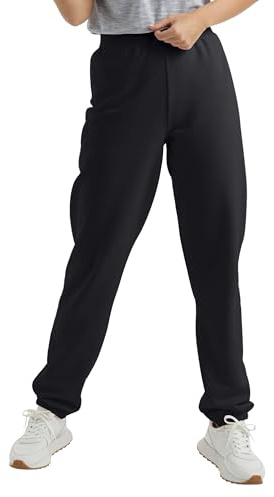 Hanes Women's EcoSmart Cinched Cuff Sweatpants, Ebony, Small