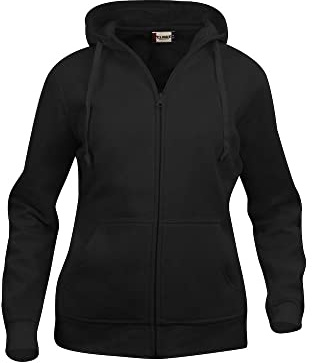 Clique - Damen Kapuzen Sweatjacke 'Basic Hoodie' / schwarz (99), M