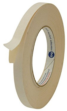 Intertape 591/BEIG0536 591 Double Sided Flat back Paper Tape: 1/2 x 36 yd., Beige