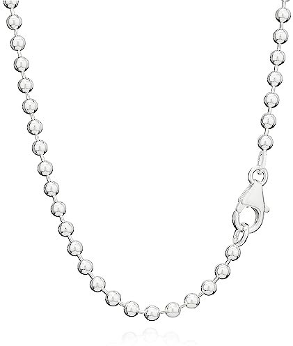 NKlaus 45cm Kugelkette 925 Silber elegante Halskette Breite: 3,0mm Collier 11g schwer 2498