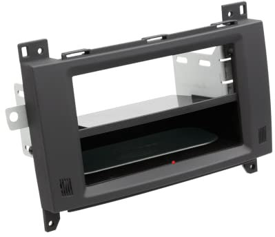 Inbay – 1-DIN Blende Gummi-Radio mit Behälter Mercedes Vito, Viano, Feel Schwarz