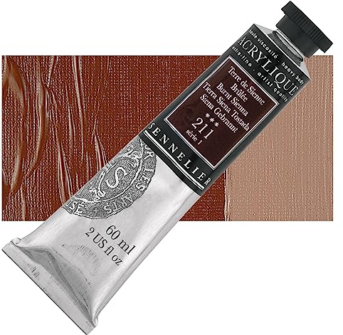 Sennelier Extra-Fine Artist Acryliques burnt sienna 211 60 ml by Sennelier