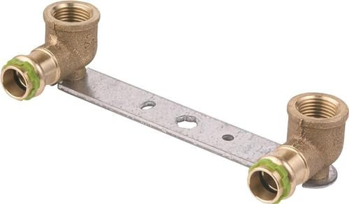 Pressfitting Rotguss Montageeinheit 15 x 1/2 x 150mm, gerade Kontur V