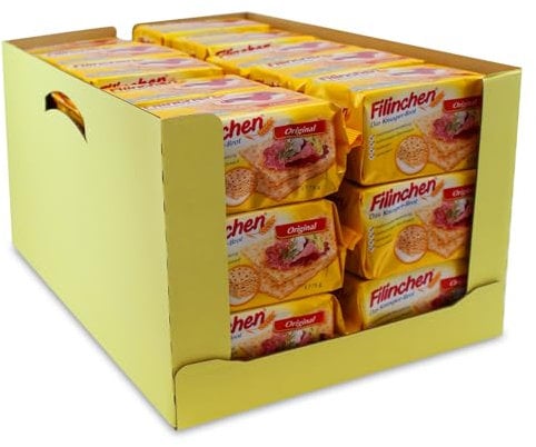 30er Sparpack Filinchen Das Knusper-Brot Original, 30 x 75 g zuckerarm und natriumarm Knäckebrot, Waffelbrot, Knusperbrot, Pausensnack
