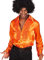 Boland - Chemise disco à volants, orange, homme, déguisement, chemise de soirée, Schlager move, 70's, fête à thème, carnaval
