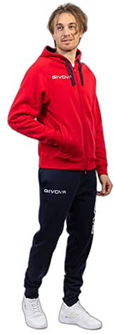 GIVOVA TUTA KING FELPA ROSSO/BLU Tg. M