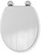 Croydex Hayward Flexi-Fix Wooden Toilet Seat - Tongue & Groove Design, Anti-Bacterial Treated Finish and Adjustable Hinges with Top and Bottom Fixings Included (White O Shape)