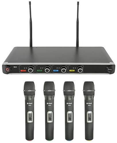 Chord NU4-H | Quad UHF Wireless Microphone System | 4 x handheld