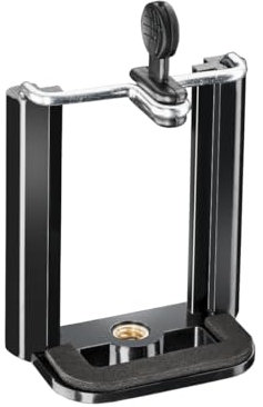 Mantona Quick & Easy 85 Support Universel pour Smartphone avec 55-85 mm de Large, avec Filetage 1/4 pour Montage sur trépied et Perche à Selfie