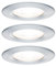 Paulmann Einbauleuchte LED Nova rund 6,5W GU10 Alu IP44 spritzwassergeschützt 3er-Set starr