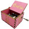 Youtang Carillon in legno intagliato con manovella, motivo: Sailor Moon, rosa