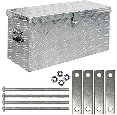 Trucky Truckbox Werkzeugbox Werkzeugkiste Anhängerbox Alubox Montage D080 Alumium Deichselbox inkl. Montagesatz