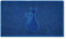 Nicoman CAT Embossed Shape Door Mat Dirt-Trapper Washable Barrier Doormat-(Use Indoor or Sheltered Outdoor)-(75x44cm/29.5x17.3inches,Medium) Blue
