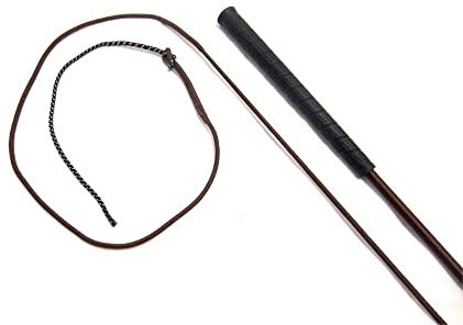 PS Pferdeartikel Bogenpeitsche 120 cm oder 100 cm - 3 Farben Farbe braun 120 cm Stocklänge