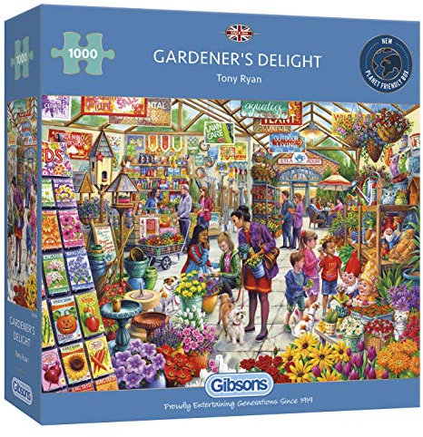 Gardener’s Delight | 1000 Piece Jigsaw Puzzle | Garden Centre Puzzle | Sustainable Jigsaw Puzzle for Adults | Premium 100% Recycled Board | Great Gift for Adults | Gibsons Games
