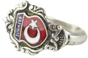 Besteck Schmuck Ring 800 Silber, Besteckschmuck Ring, ca. 58 (18,5)