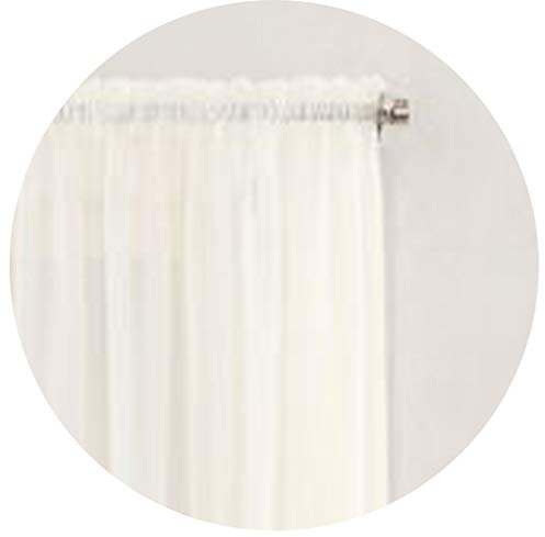 Megachest Woven Voile Slot Top Curtain 2 Panels (ivory, 78 wideX72 drop(W200cmXH183cm))