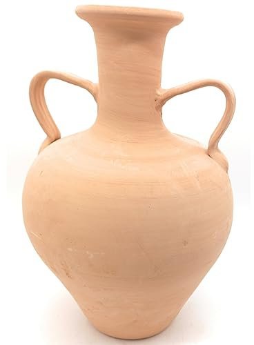 Cantaro artesanal 2 ASAS tradicional de barro NATURAL 45 x 27 cm