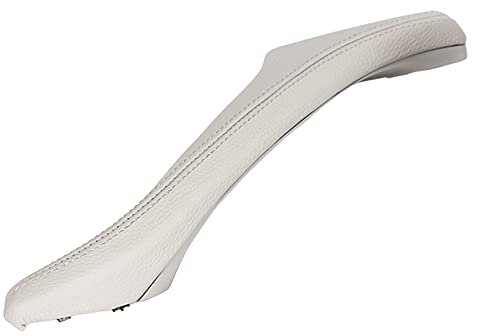 Hacreyatu Leder-Seitentürgriff für BMW 5er-Serie, rechte Seite Beifahrerinner-Türgriff, Ersatz für BMW F10 F11 F18 520 523 525 528 530 535 2010–2017 (grau, links)