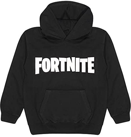 Fortnite Testo Logo Boys Pullover Hoodie Black 13-14 Anni