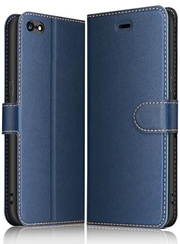 ELESNOW Case for iPhone 6 Plus/6S Plus, Premium Wallet Leather Case Compatible with iPhone 6 Plus/6S Plus (Blue)