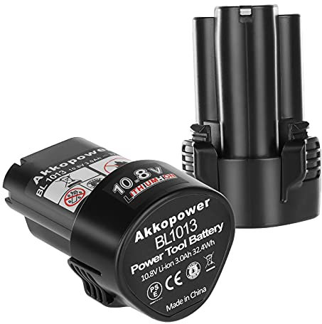 2 Stück BL1013 10.8V 3000mAh Li-Ion Akku Ersatzakku für Makita BL1013 BL1014 Battery 194551-4 195332-9 DF330D LCT203W 194550-6 194551-4 195332-9 FD01ZW 3.0Ah