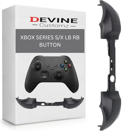DevineCustomz® Lb Rb Ersatz-Stoßstangen-Taste, kompatibel mit Xbox Series S X Controller, Reparatur-Taste für Controller der nächsten Generation, Schwarz
