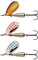 Abu Garcia Droppen Spinner - 3er Pack - Weitwurfköder mit Spinnerblatt zum Raubfischangeln - Barsch, Döbel, Hecht, Forelle, Lachs, Meerforelle, 4g